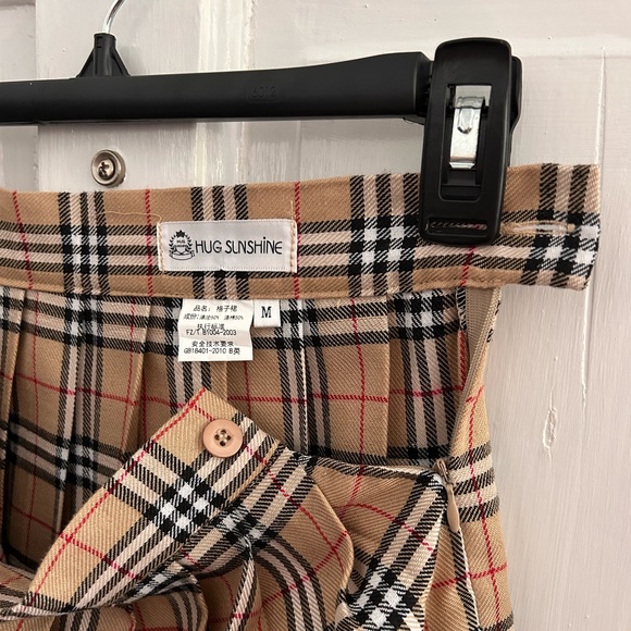 🤎 Plaid Preppy Schoolgirl Mini Skirt, Sz M - Picture 3 of 6